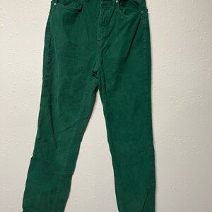 PacSun Green Corduroy Pants‎ Straight-Leg